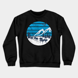 Dog Sledding Sleigh Sled Rides Mushing Winter Sports Crewneck Sweatshirt